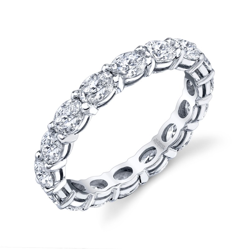 East West Oval Diamond Eternity Band