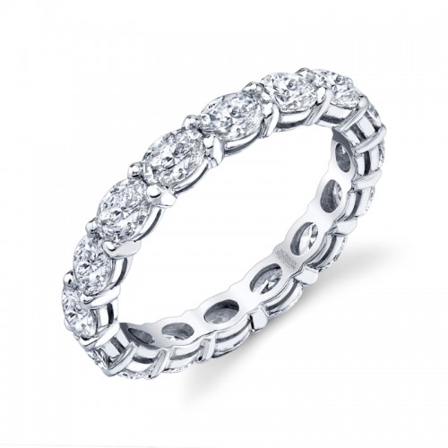 East West Oval Diamond Eternity Band