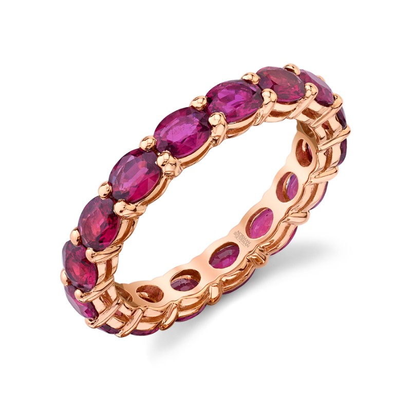 Oval Ruby Eternity Band
