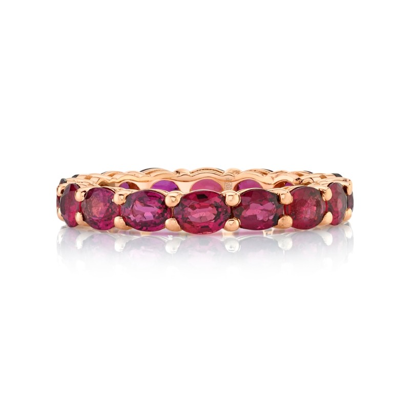 Oval Ruby Eternity Band