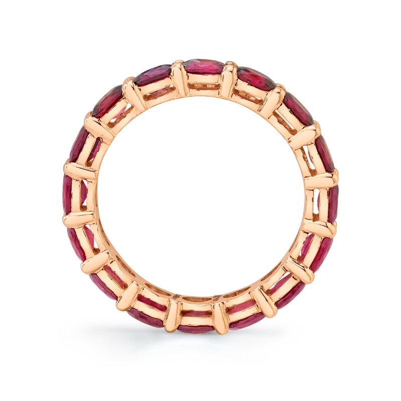 Oval Ruby Eternity Band