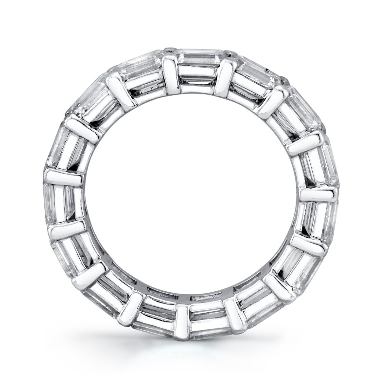East West Emerald Cut Diamond Eternity Band