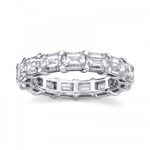 East West Emerald Cut Diamond Eternity Band