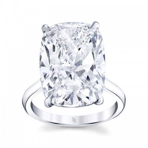 12.98 Carat Cushion Diamond Solitaire Ring