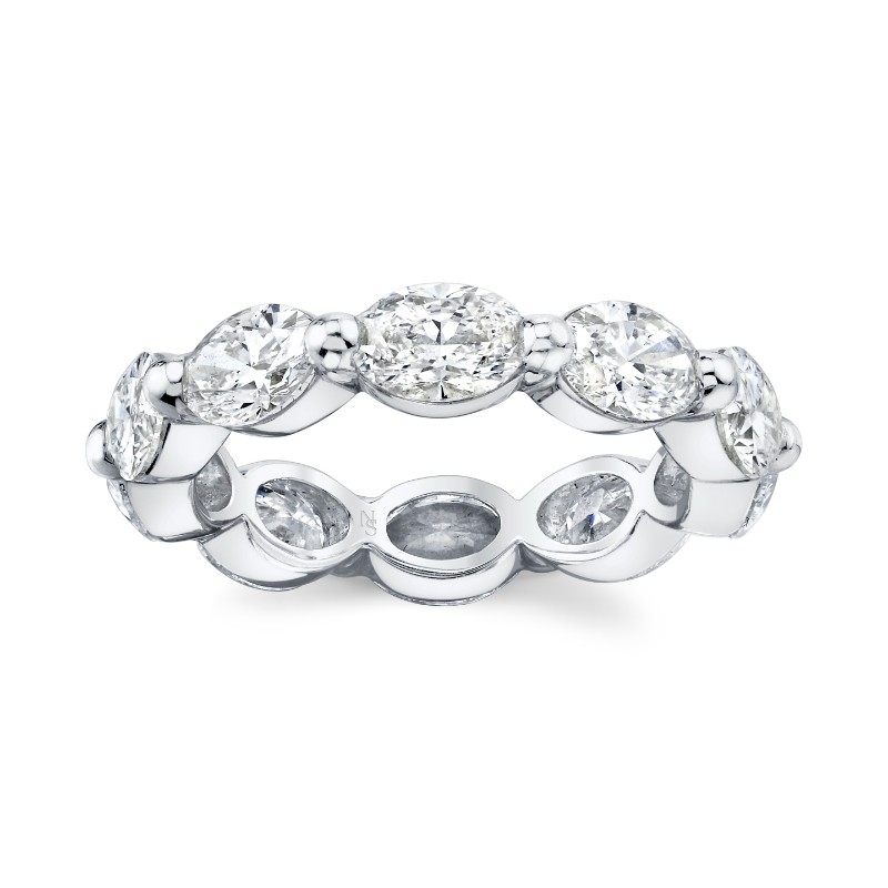East West Oval Diamond Eternity Band
