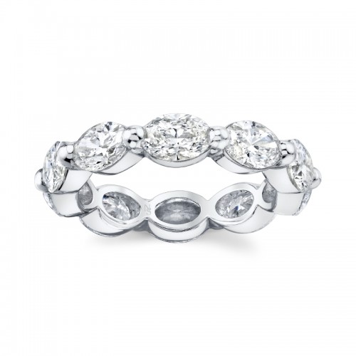 East West Oval Diamond Eternity Band