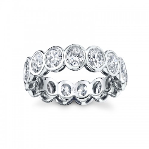 Oval Diamond Bezel Set Eternity band