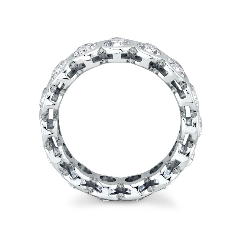 Oval Diamond Bezel Set Eternity band