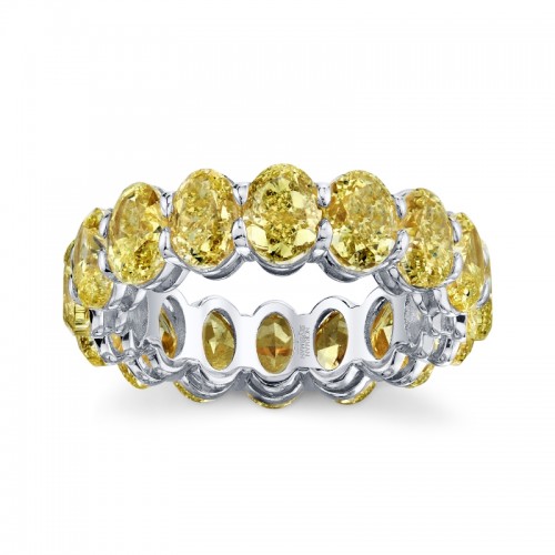 Fancy Yellow Oval Diamond Eternity Band