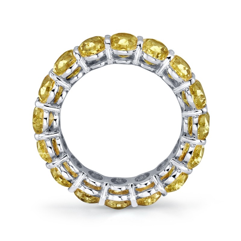 Fancy Yellow Oval Diamond Eternity Band