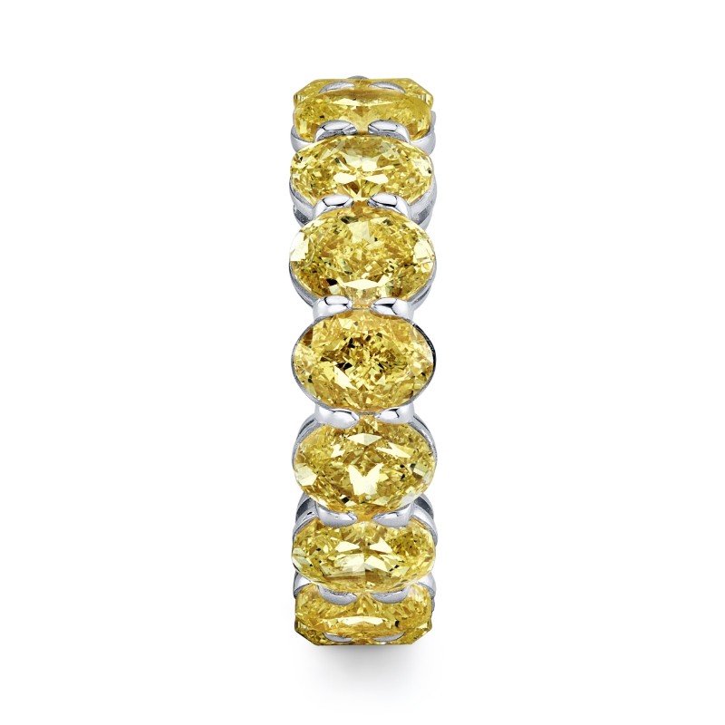 Fancy Yellow Oval Diamond Eternity Band