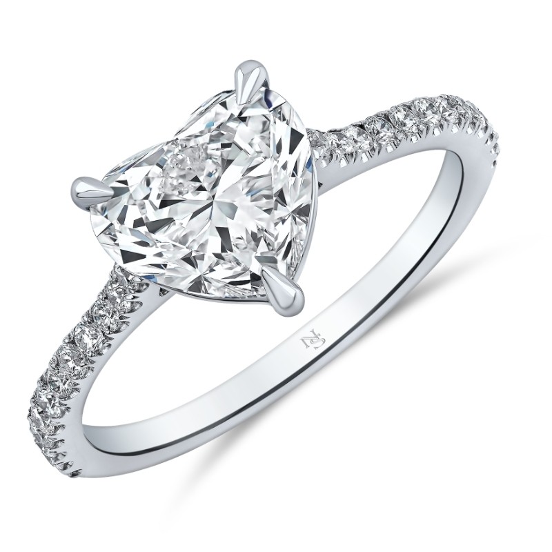 1.83 Carat Heart Diamond Solitaire Ring