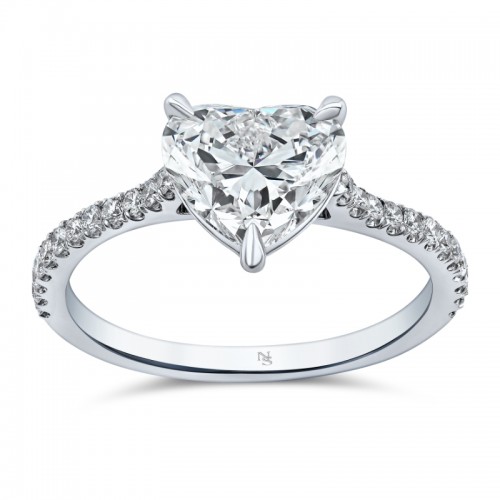 1.83 Carat Heart Diamond Solitaire Ring