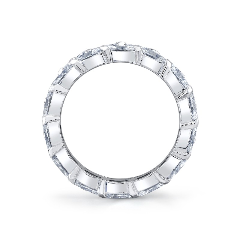 Marquise Diamond Double Row Eternity Band