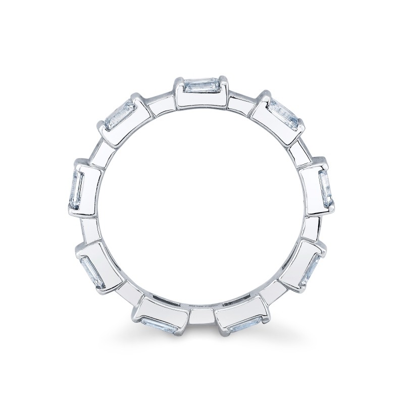Emerald Cut Diamond Bar Eternity Band