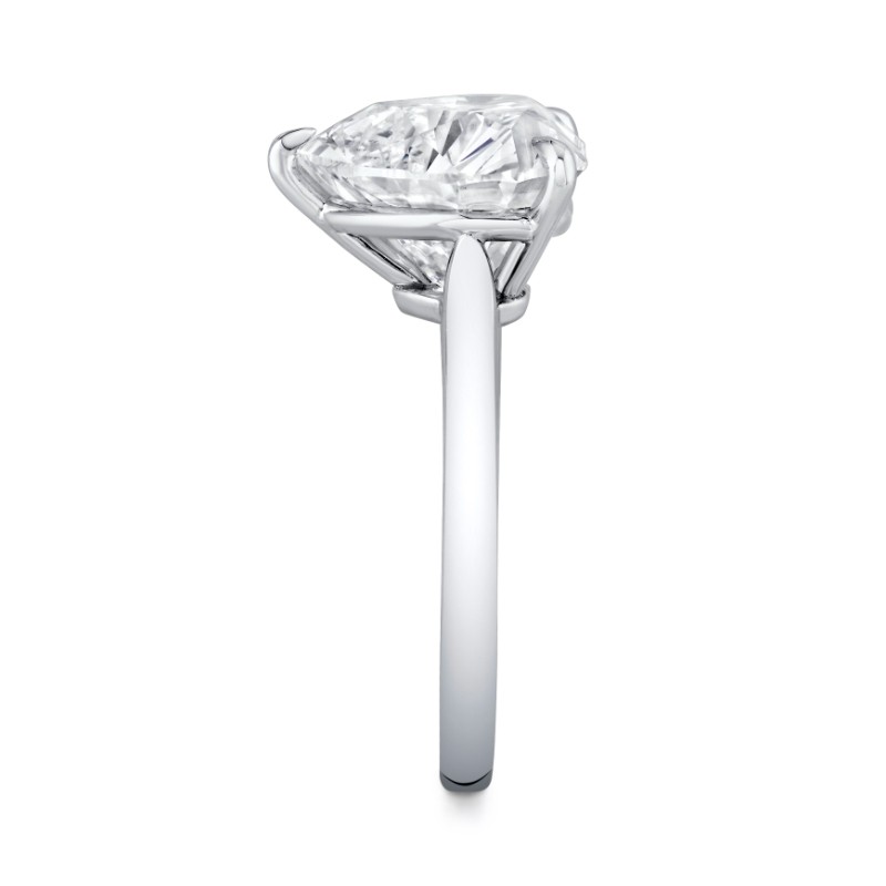 6.36 Carat Heart Diamond Solitaire Ring