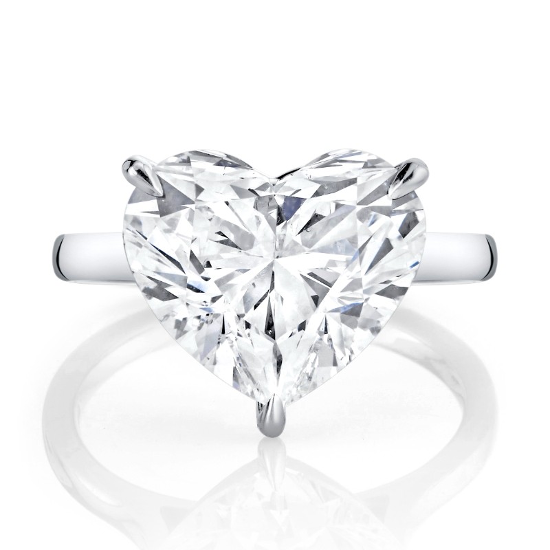 6.36 Carat Heart Diamond Solitaire Ring