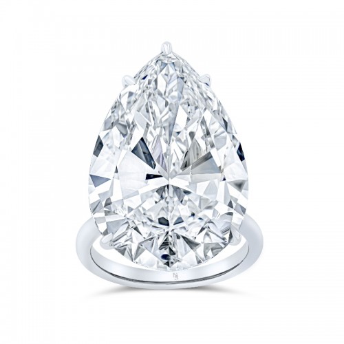 24.16 Carat Pear Diamond Solitaire Ring
