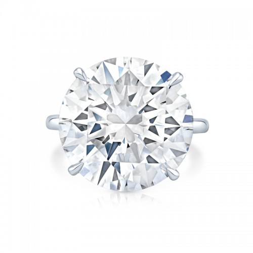 10.73 Carat Round Diamond Solitaire Ring