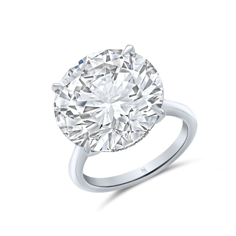 10.73 Carat Round Diamond Solitaire Ring