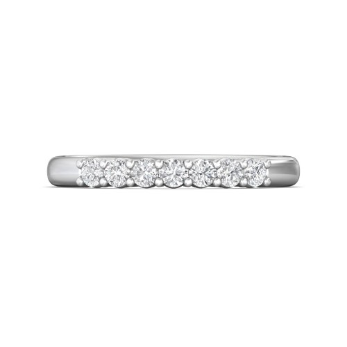 FlyerFit® 14K White Gold Shared Prong Wedding Band