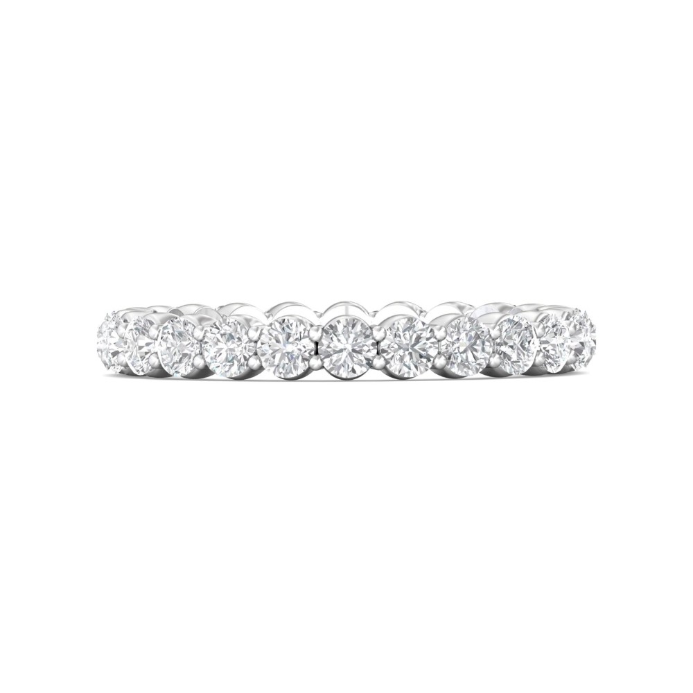 FlyerFit® 14K White Gold Eternity Wedding Band