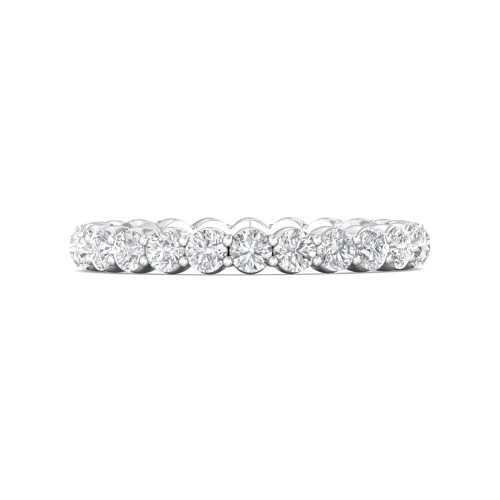 FlyerFit® 14K White Gold Eternity Wedding Band