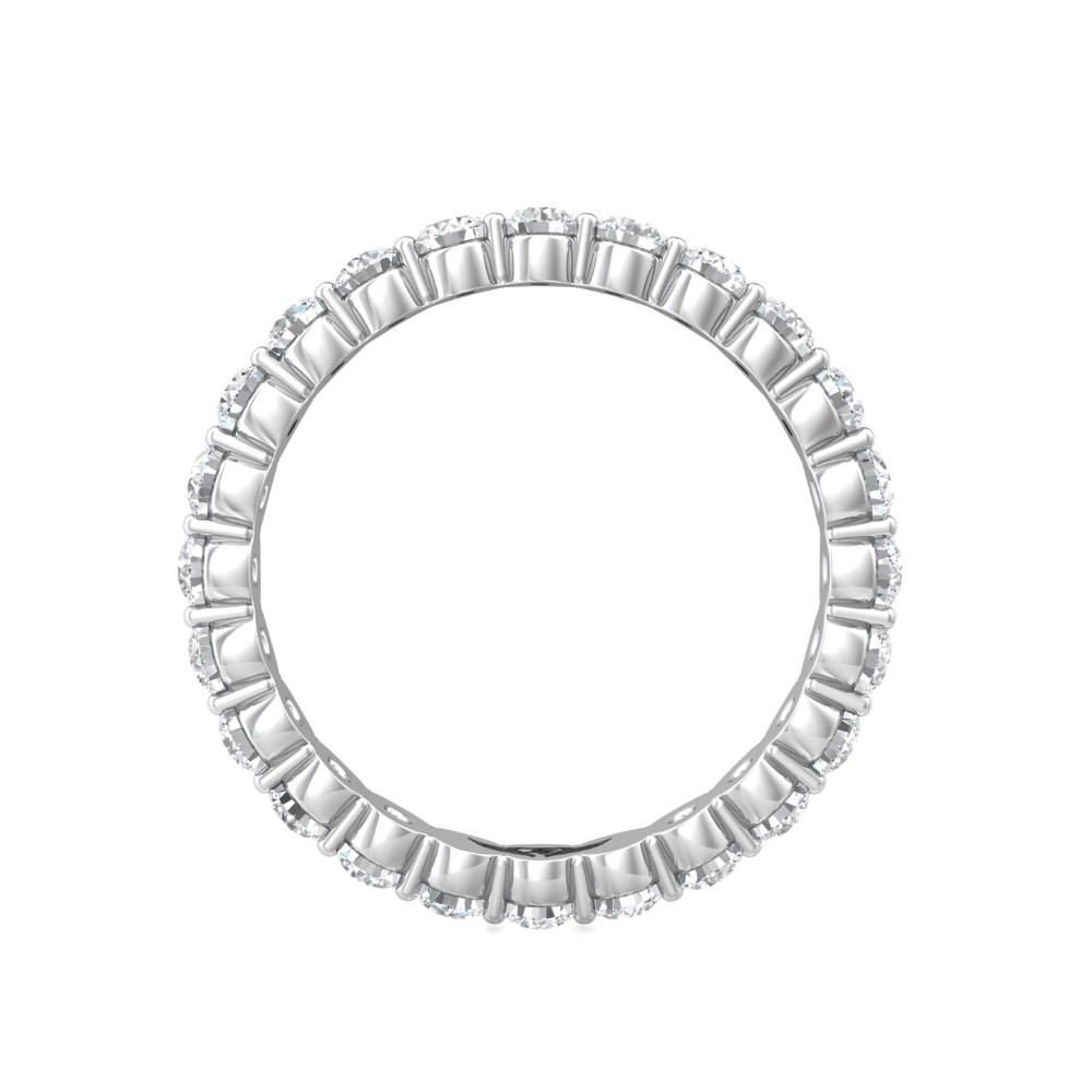 FlyerFit® 14K White Gold Eternity Wedding Band