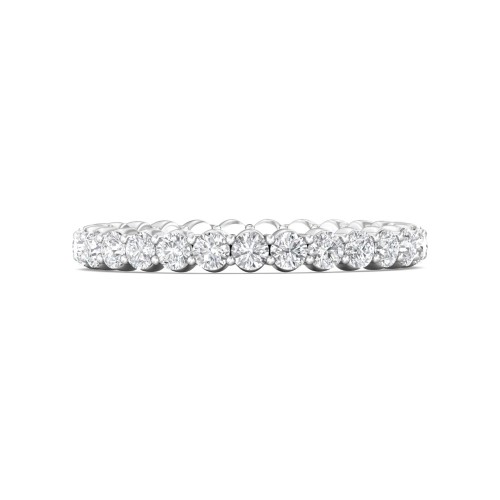 FlyerFit® 14K White Gold Eternity Wedding Band