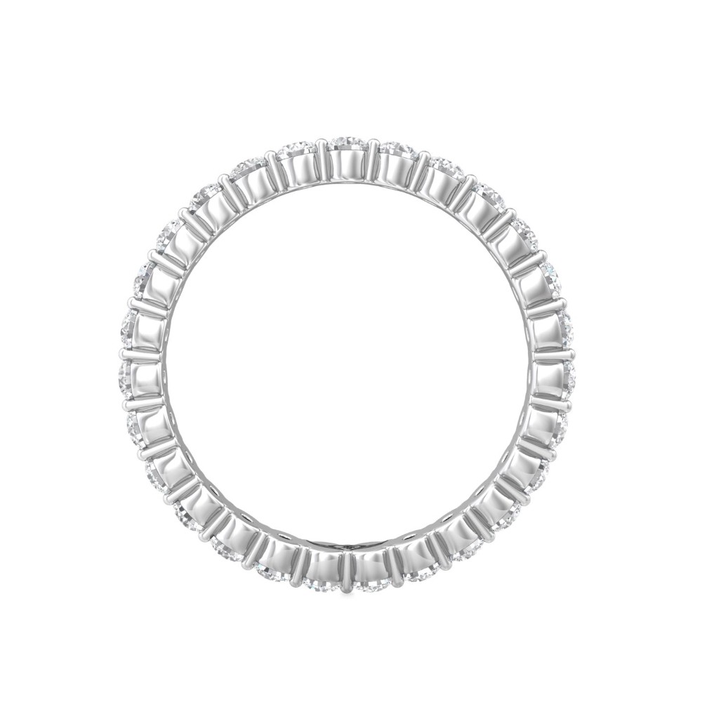 FlyerFit® 14K White Gold Eternity Wedding Band