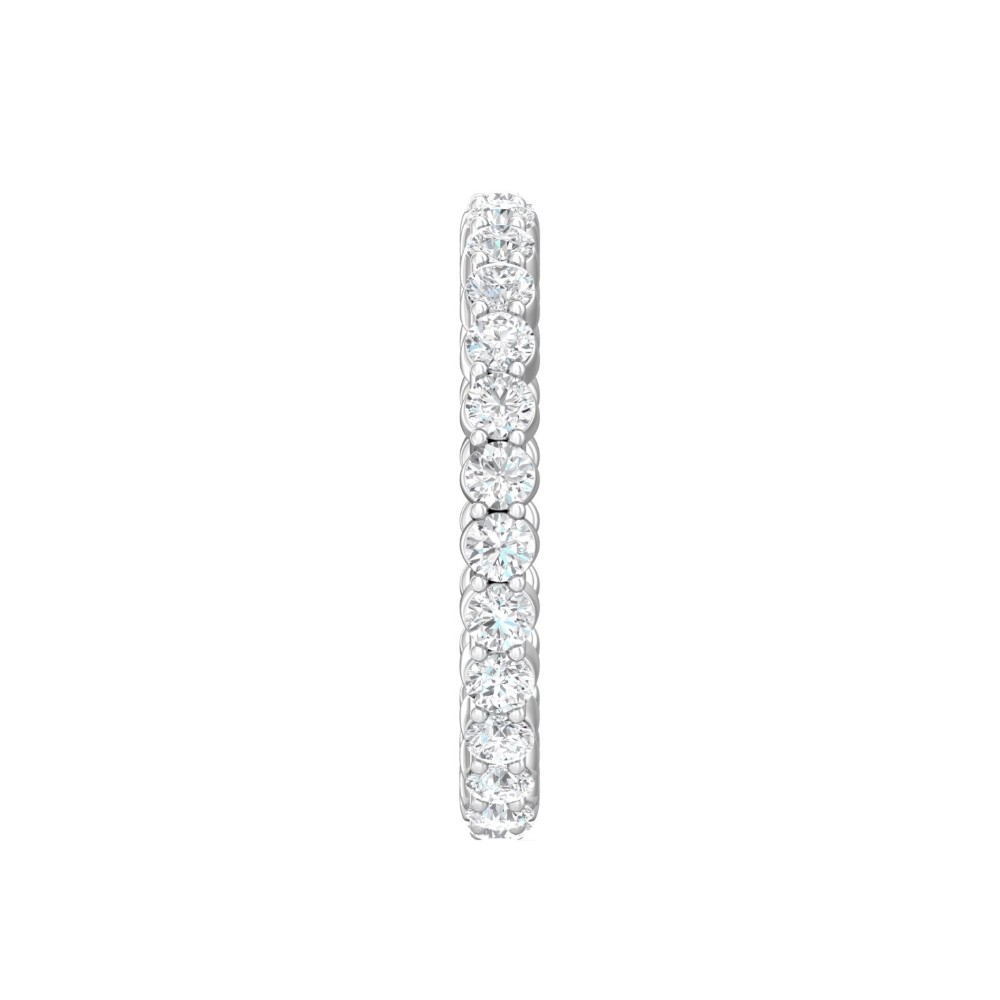 FlyerFit® 14K White Gold Eternity Wedding Band