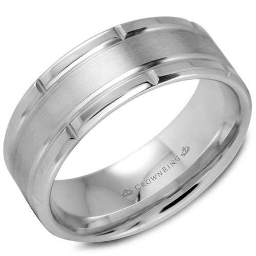 CrownRing Carved Wedding Band