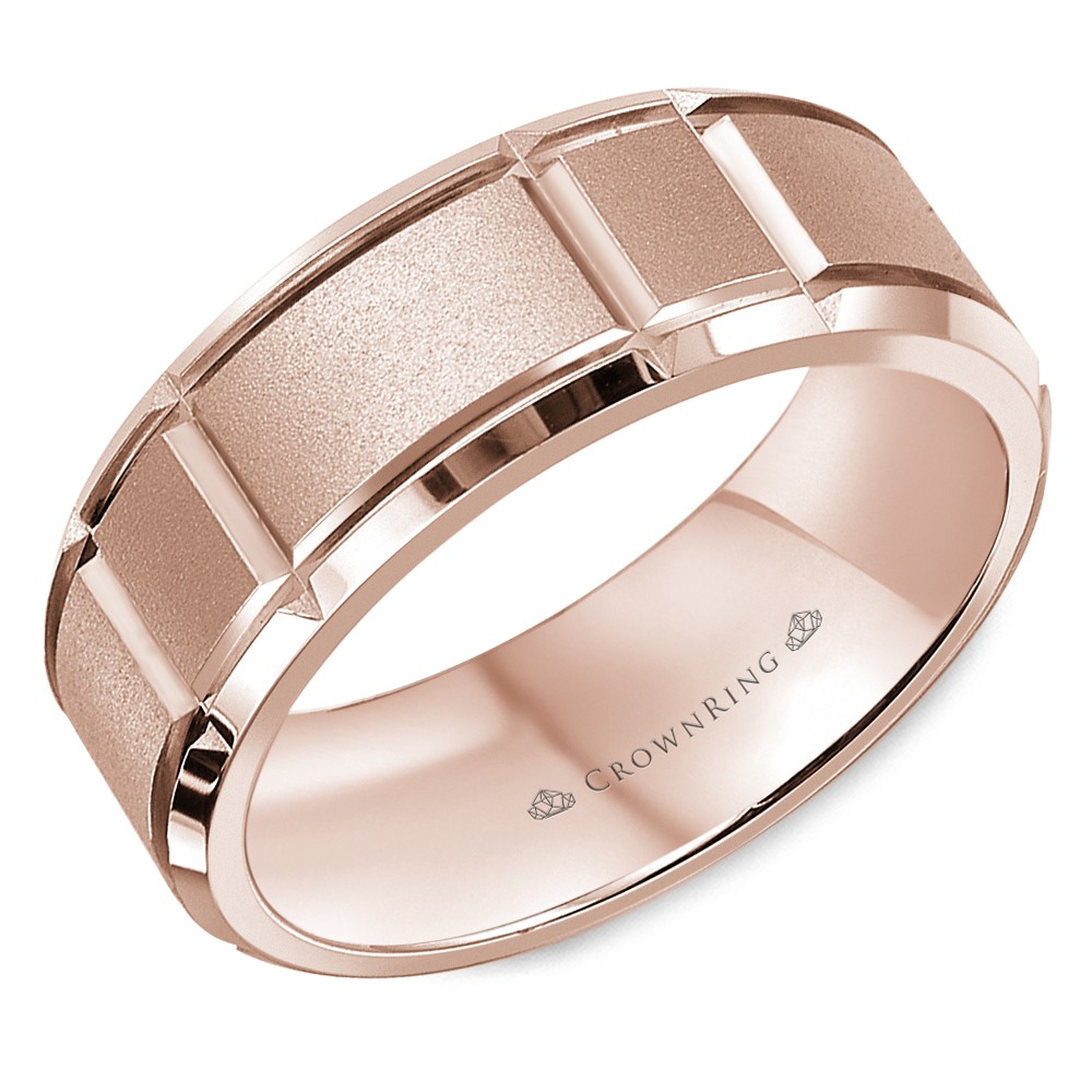CrownRing Carved Wedding Band
