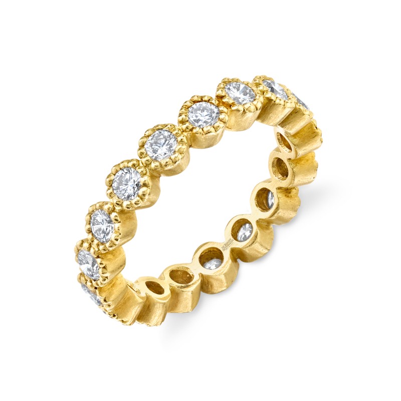 Round Diamond Bezel Set Eternity Band