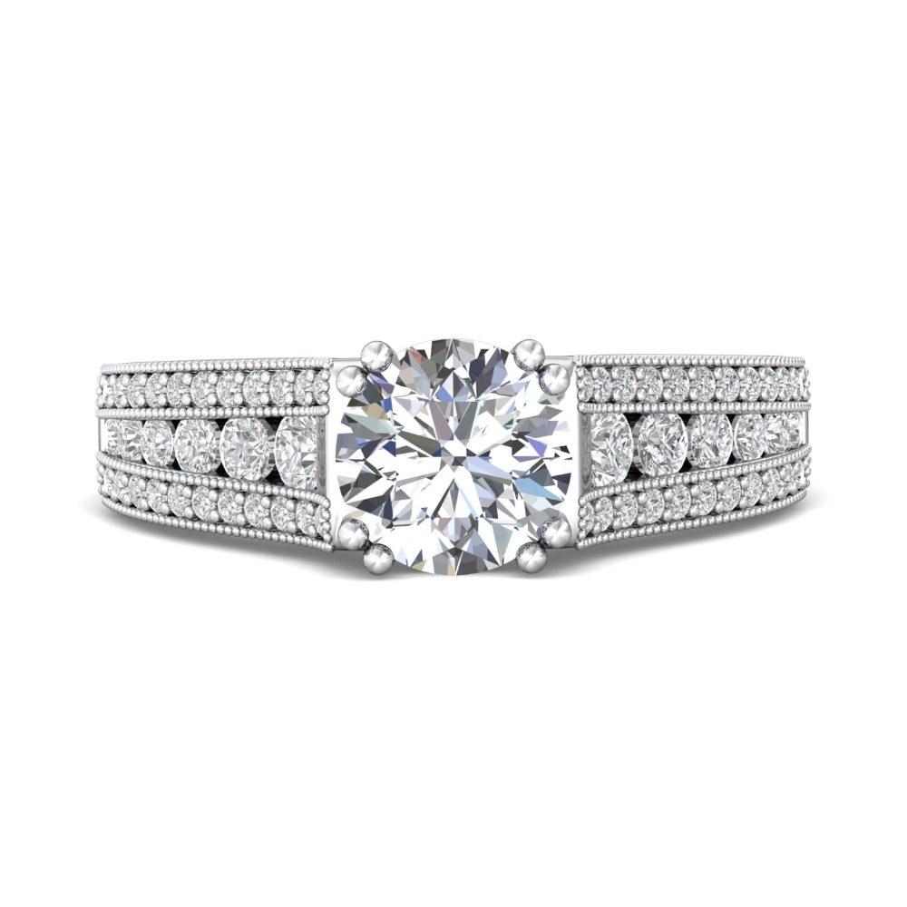 FlyerFit® 14K White Gold Encore Engagement Ring
