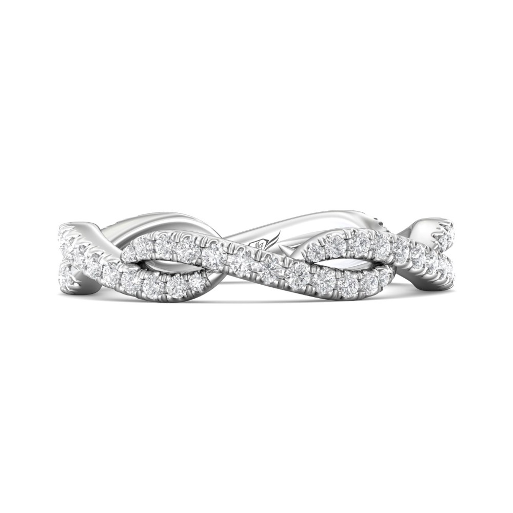 FlyerFit® 14K White Gold Stacker Wedding Band