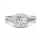 FlyerFit® 14K White Gold Split Shank Engagement Ring