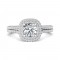 FlyerFit® 14K White Gold Split Shank Engagement Ring