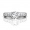FlyerFit® 14K White Gold Channel/Shared Prong Engagement Ring