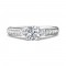 FlyerFit® 14K White Gold Channel/Shared Prong Engagement Ring