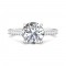 FlyerFit® 14K White Gold Micropave Engagement Ring