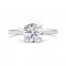 FlyerFit® 14K White Gold Micropave Engagement Ring