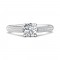 FlyerFit® 14K White Gold Micropave Engagement Ring