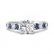 FlyerFit® 14K White Gold Micropave Engagement Ring