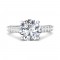 FlyerFit® 14K White Gold Micropave Engagement Ring