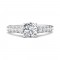 FlyerFit® 14K White Gold Micropave Engagement Ring