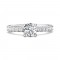 FlyerFit® 14K White Gold Micropave Engagement Ring