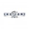 FlyerFit® 14K White Gold Micropave Engagement Ring