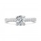 FlyerFit® 14K White Gold Micropave Engagement Ring