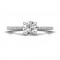FlyerFit® 14K White Gold Micropave Engagement Ring